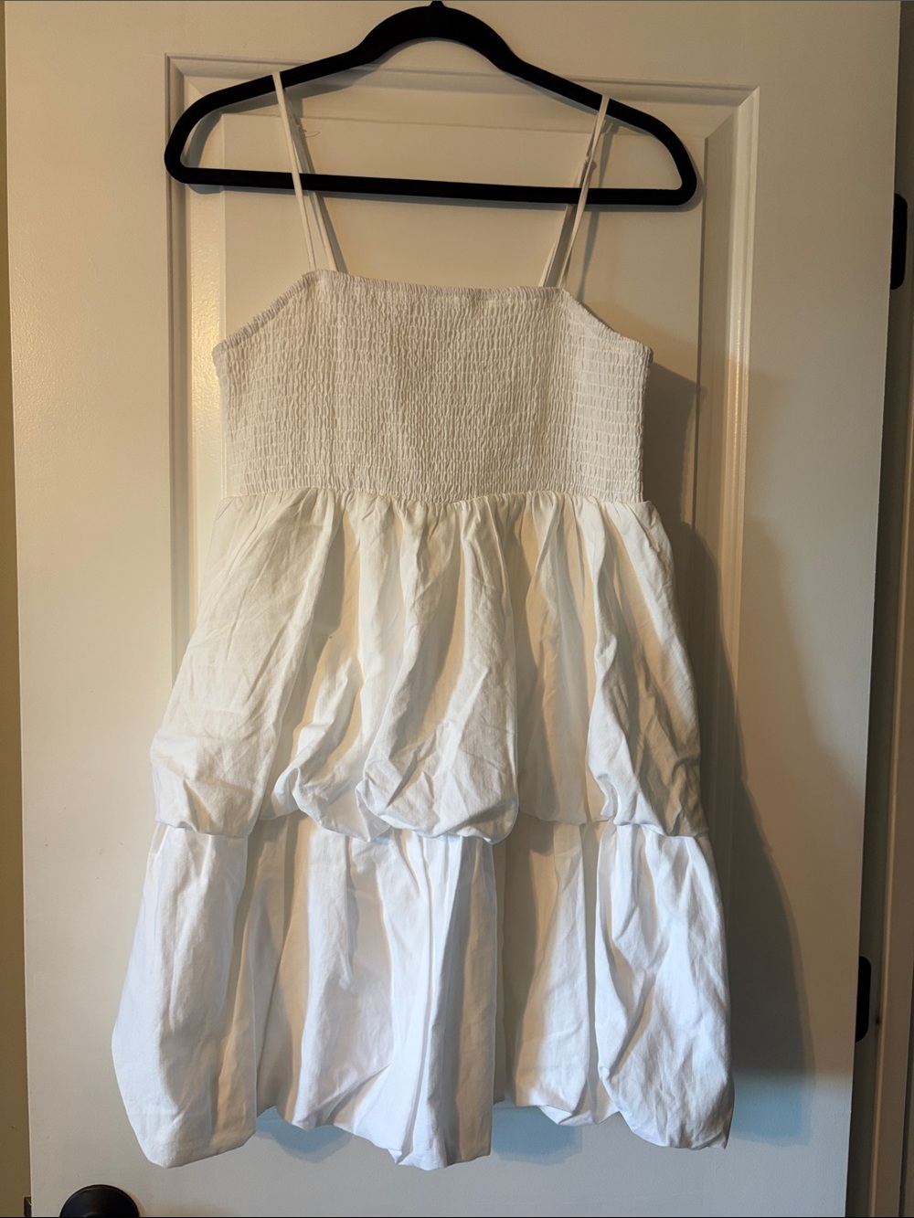 a new day White Tiered Smocked Mini Sundress